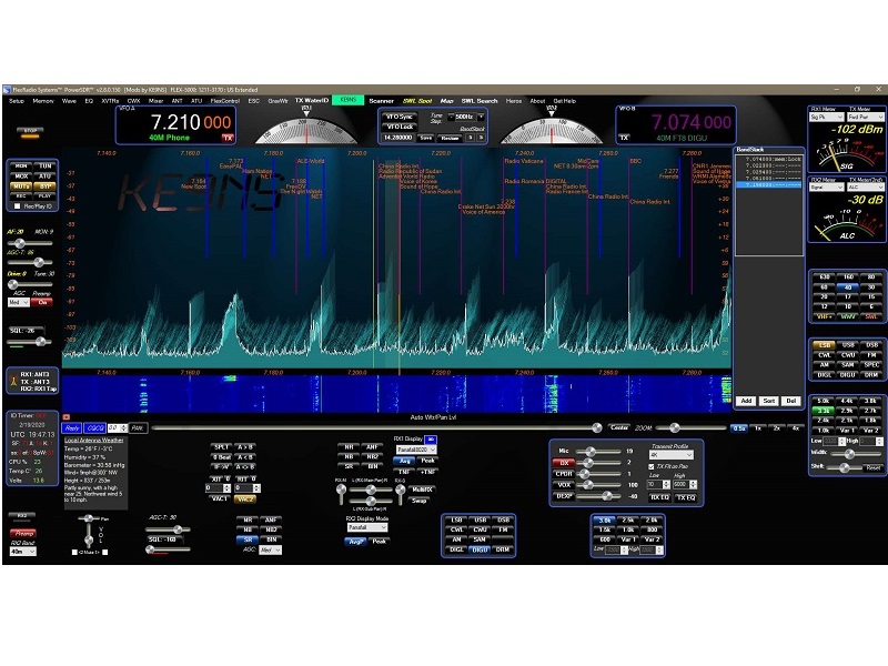 3D Panadapter Spectrum