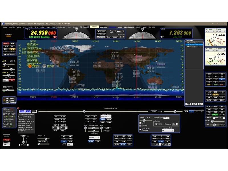 NCDXF Beacon Scanner (Fast or Slow Scan options). Spotter->Time Sync button to auto adjust your PC Clock.