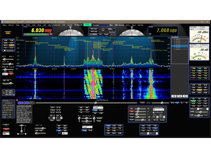 SWL Bands and SWL Stations by time of day (right click SWL to google search). And helps to identify carrier signals in the 40m band.